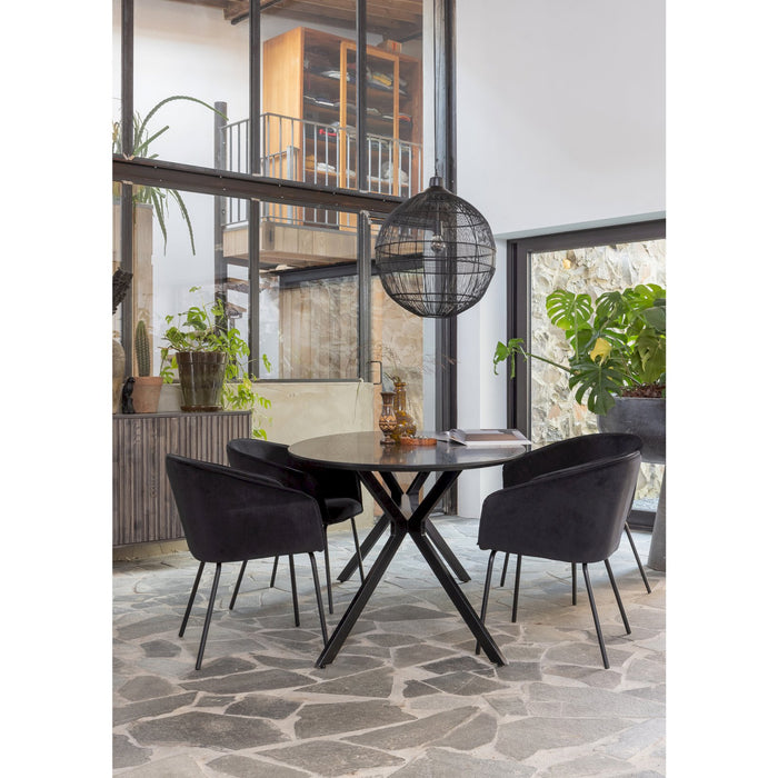 WOOOD Enes Hanglamp - Metaal - Zwart - 33x14x14