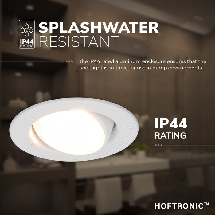 HOFTRONIC 6x Malta - LED Inbouwspots Badkamer IP44 Wit