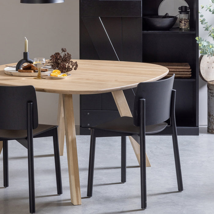 WOOOD Karel Eetkamerstoel - Zwart