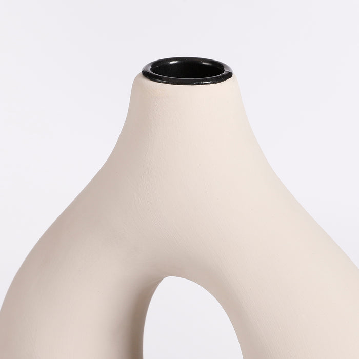 Casa Vivante Dago Kandelaar - L16,5 x B8 x H35 cm - Wit