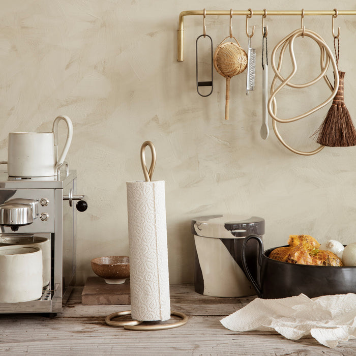 Ferm Living Curvature Keukenrolhouder - Brass