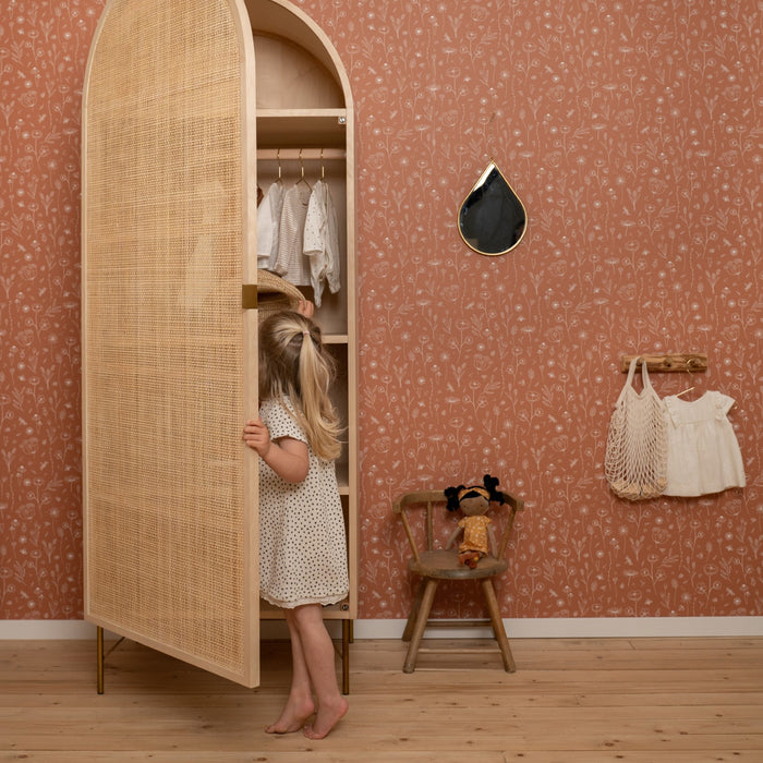 Little Dutch - Vliesbehang - Wild flowers Rust - Oranje - 10mx53cm