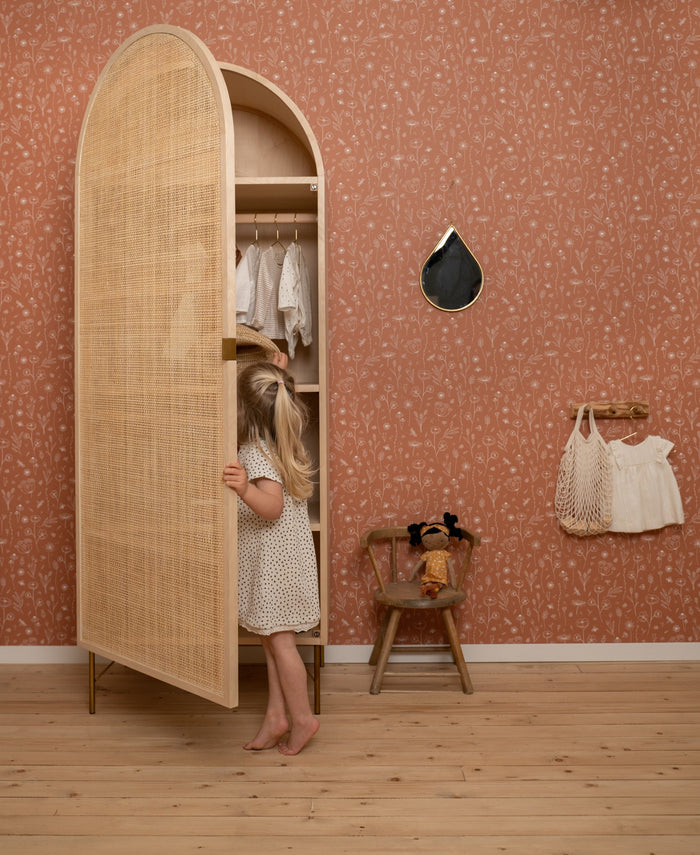 Little Dutch - Vliesbehang - Wild flowers Rust - Oranje - 10mx53cm