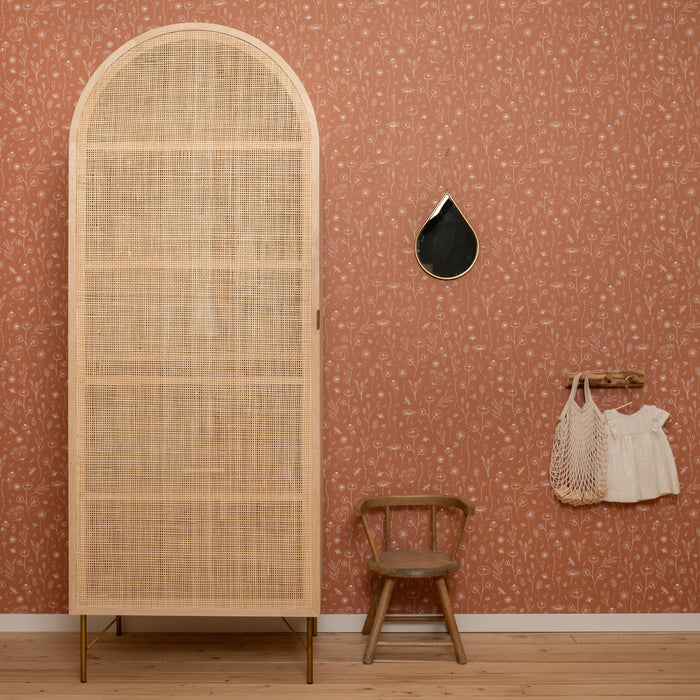 Little Dutch - Vliesbehang - Wild flowers Rust - Oranje - 10mx53cm