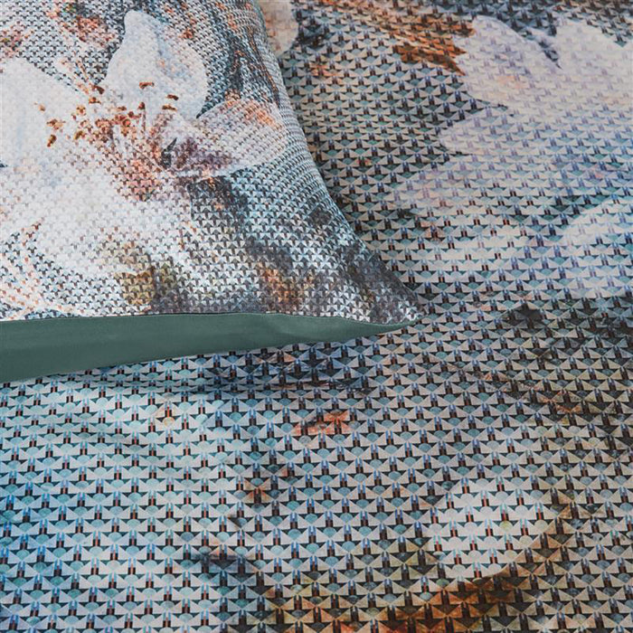 Kardol Erode Dekbedovertrek 140 x 220 cm - Blauw/Groen