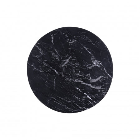 Giga Meubel - Salontafel Marmer Rond - Zwart - 70x70x38cm - Glitzie