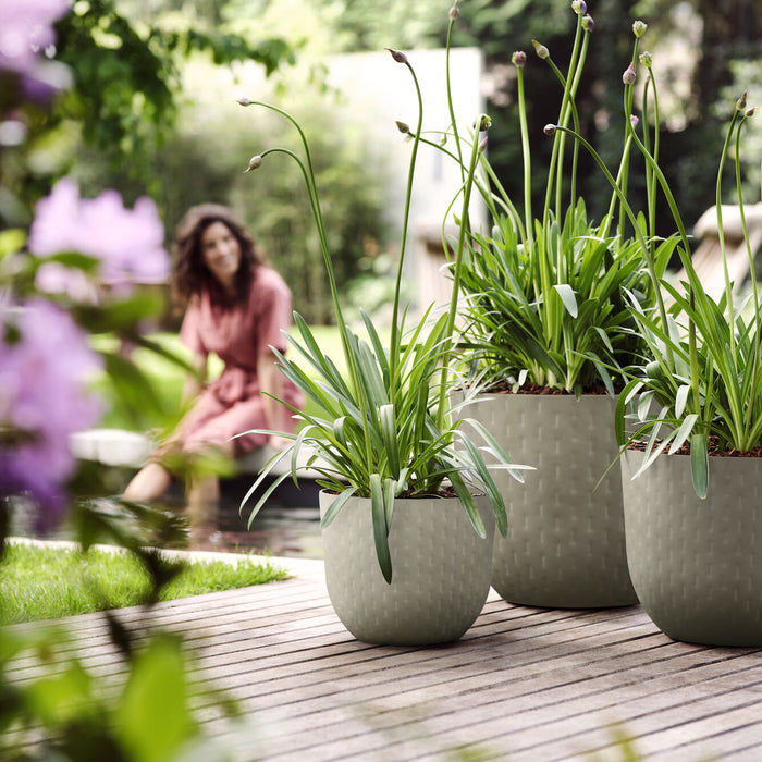 Elho Fuente Grains Bloempot 38 cm - Grijs