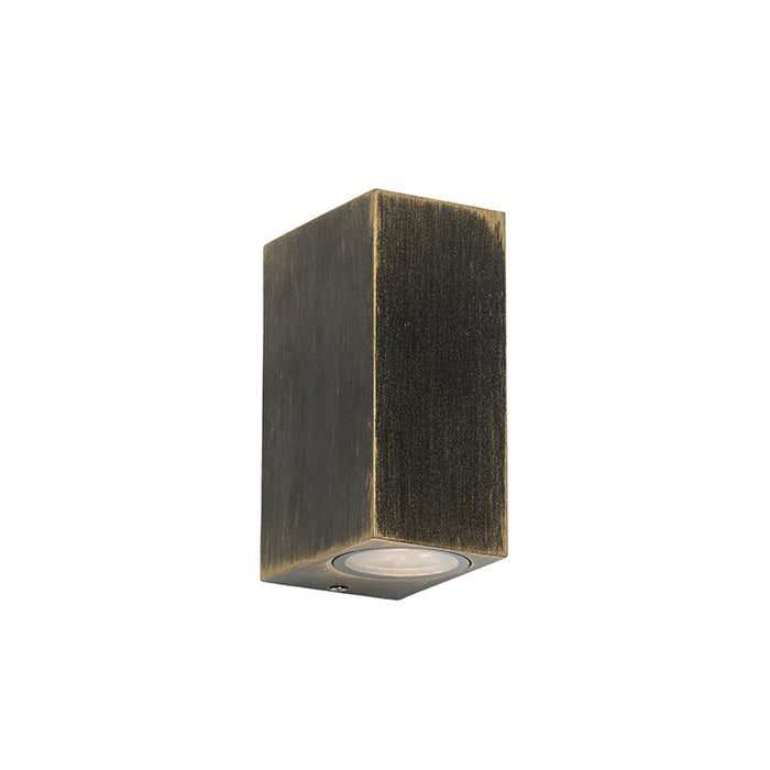 QAZQA Moderne wandlamp antiek goud 2-lichts IP44 - Baleno