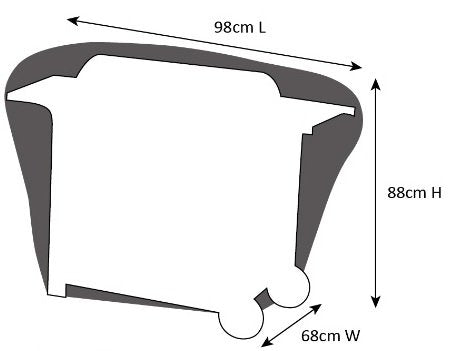 SORARA Beschermhoes BBQ 87 x 98 x 68 cm