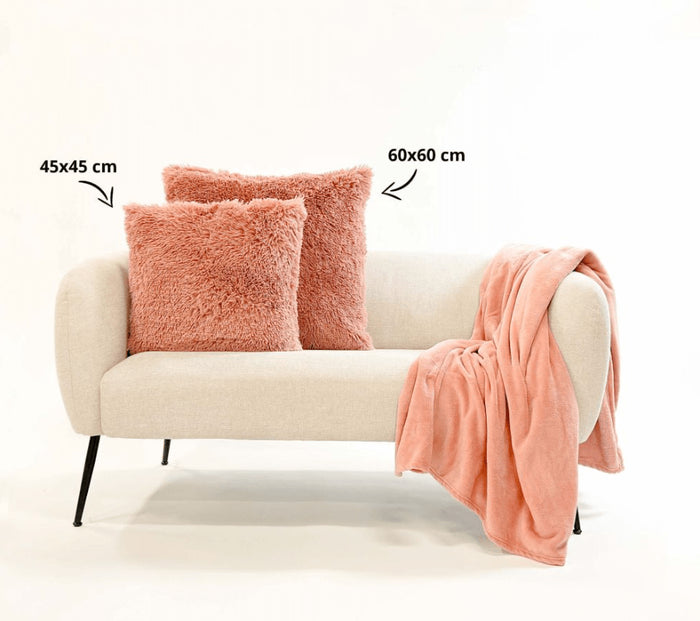 Dutch Decor kussenhoes FLUFFY - 45x45 cm Muted Clay