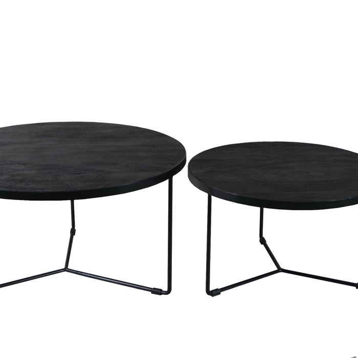 Mister Habitat - The Chelsea- Salontafelset Van 2 - Mangohout - Zwart