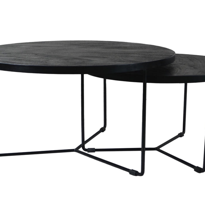 Mister Habitat - The Chelsea- Salontafelset Van 2 - Mangohout - Zwart