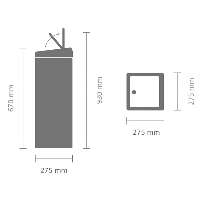 Brabantia Touch Bin Afvalemmer 25 Liter