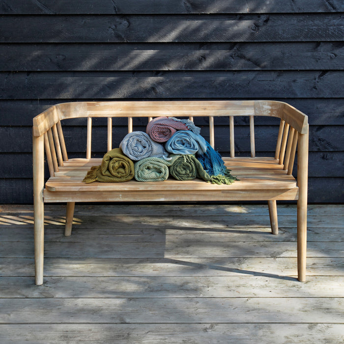 Woood Plaid Gerecycled Polyester B 140 x D 190 cm - Brick Red