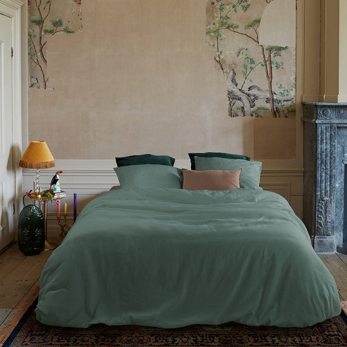 At Home by Beddinghouse Easy Dekbedovertrek 200 x 200/220 cm - Groen