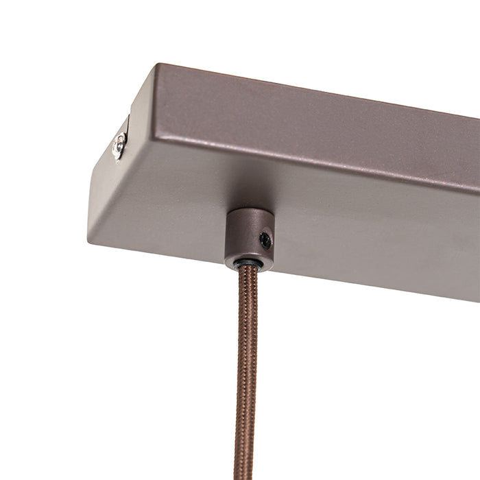 QAZQA Moderne hanglamp bruin 4-lichts - Saffira