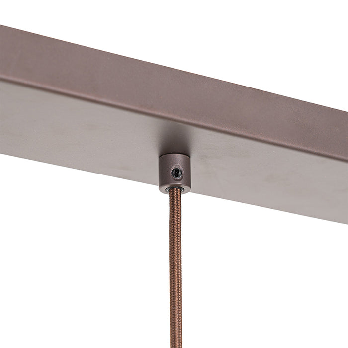 QAZQA Moderne hanglamp bruin 4-lichts - Saffira