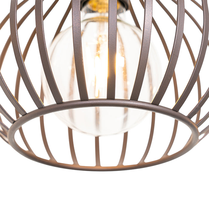 QAZQA Moderne hanglamp bruin 4-lichts - Saffira