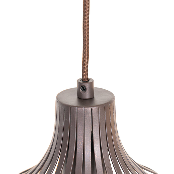 QAZQA Moderne hanglamp bruin 4-lichts - Saffira