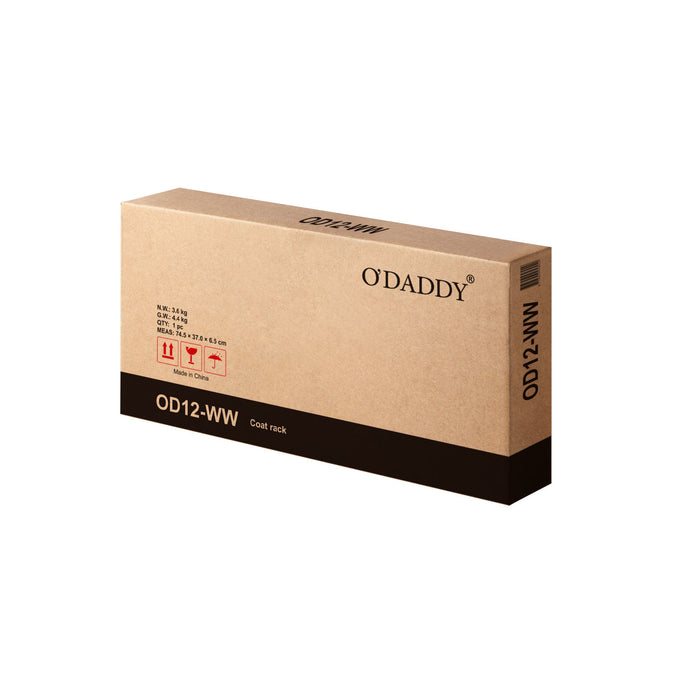 O'DADDY® Wandkapstok – Kapstok met 5 haken - 66x30x27cm - donkergrijs