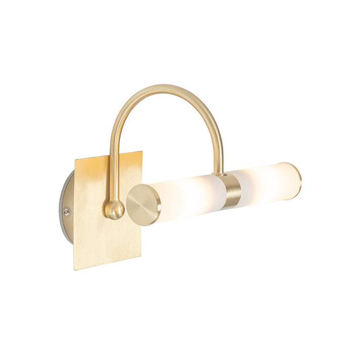 QAZQA Klassieke badkamer wandlamp goud IP44 2-lichts - Bath Arc