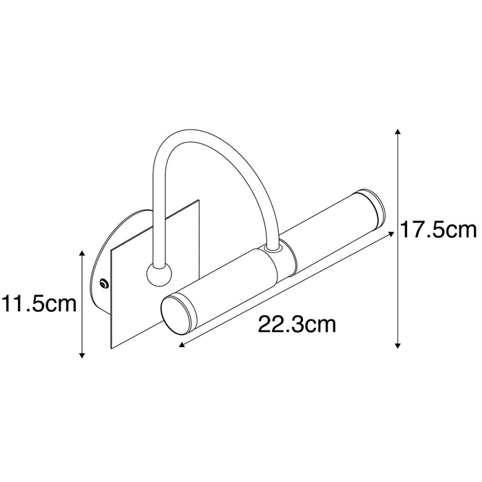QAZQA Klassieke badkamer wandlamp goud IP44 2-lichts - Bath Arc