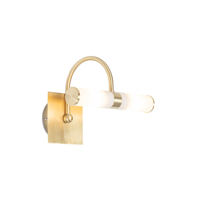 QAZQA Klassieke badkamer wandlamp goud IP44 2-lichts - Bath Arc