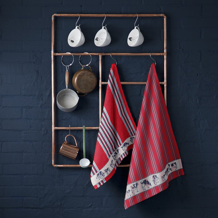 DDDDD keukendoek Friesian - 50x55cm - Rood - 6 stuks