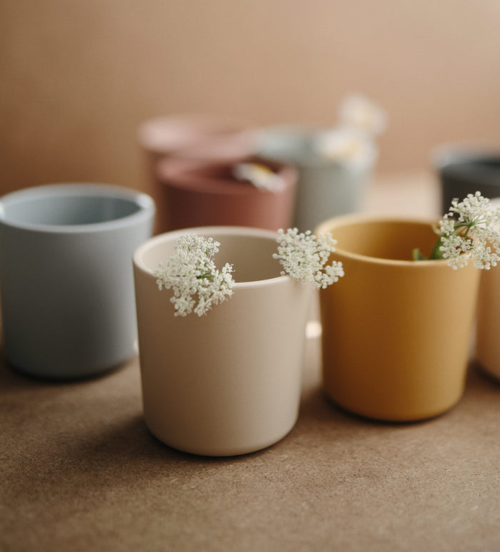 Mushie bekers sage set van 2 (Ø 7,5 centimeter x 7,5 centimeter)