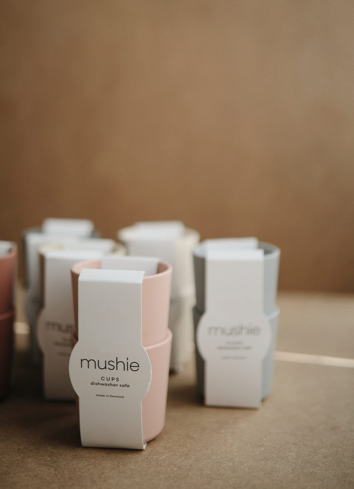 Mushie bekers sage set van 2 (Ø 7,5 centimeter x 7,5 centimeter)