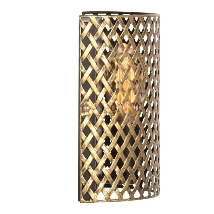 Freelight Freelight Cestino Wandlamp Zwart - Goud 22 B x 25 H