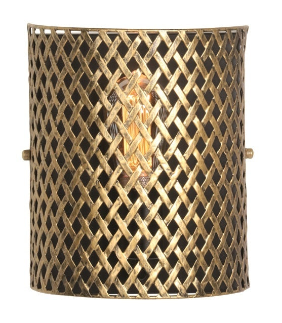 Freelight Freelight Cestino Wandlamp Zwart - Goud 22 B x 25 H