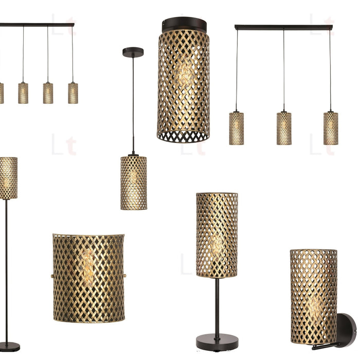 Freelight Freelight Cestino Wandlamp Zwart - Goud 22 B x 25 H