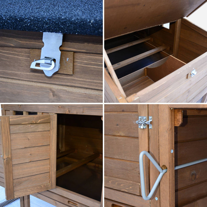 sweeek - Houten kippenhok, campine, 3 kippen