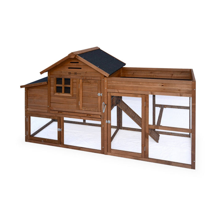 sweeek - Houten kippenhok, campine, 3 kippen