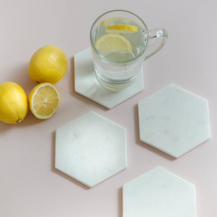 Home Delight - Onderzetter hexagon 4 wit