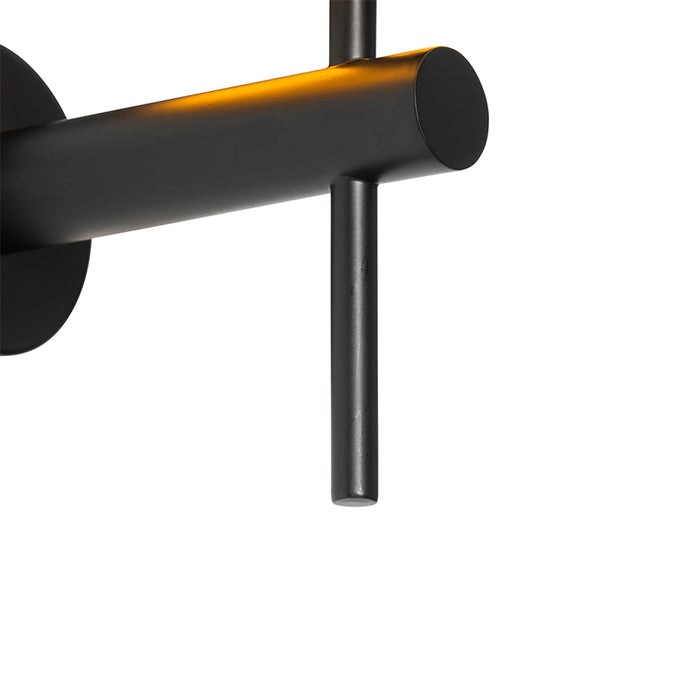 QAZQA Moderne wandlamp zwart incl. kap met gouden binnenkant - Pluk