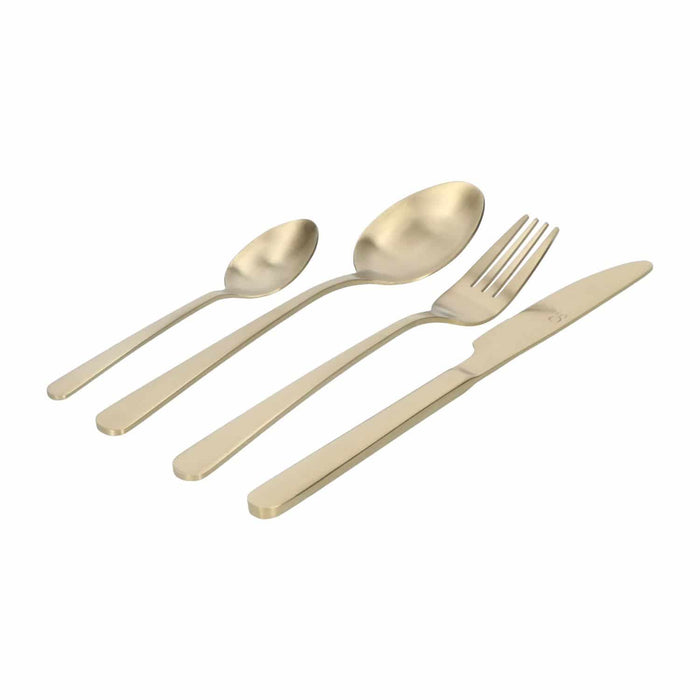 CASA DI ELTURO Bestekset Elegance Goudkleurig - 24 delig - 6 persoons