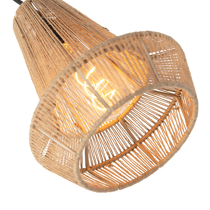 QAZQA Hanglamp jenthe - Naturel - Landelijk - D 40cm