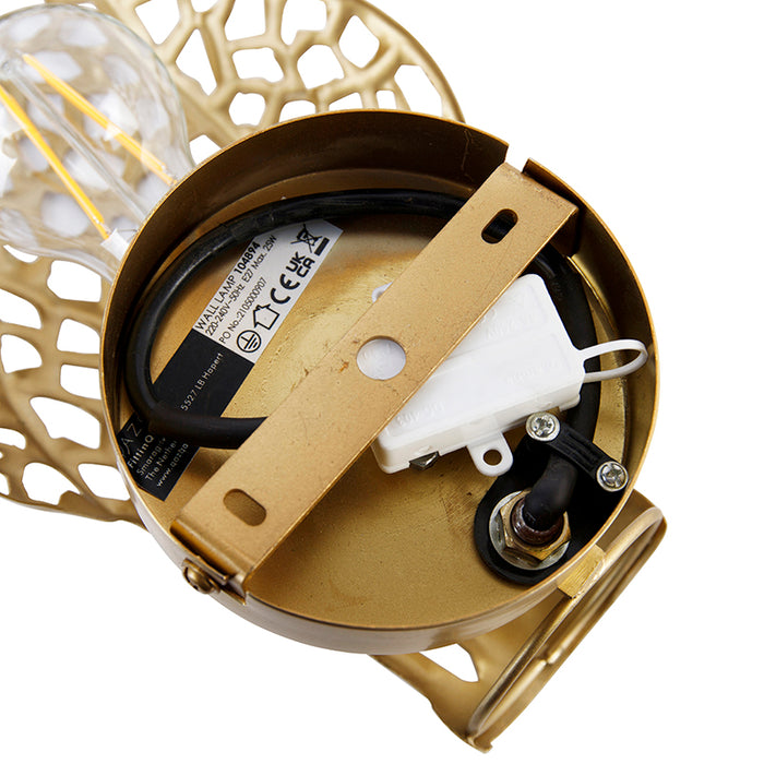 QAZQA Wandlamp luuk - Goud|messing - Design - L 20.5cm