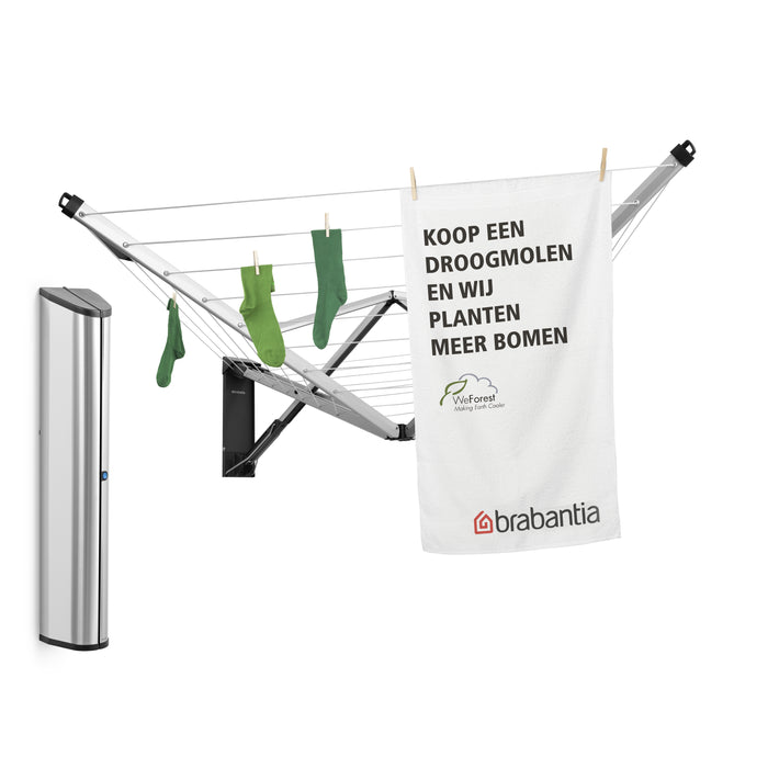 Brabantia WallFix Droogmolen 24 m incl. Beschermbox