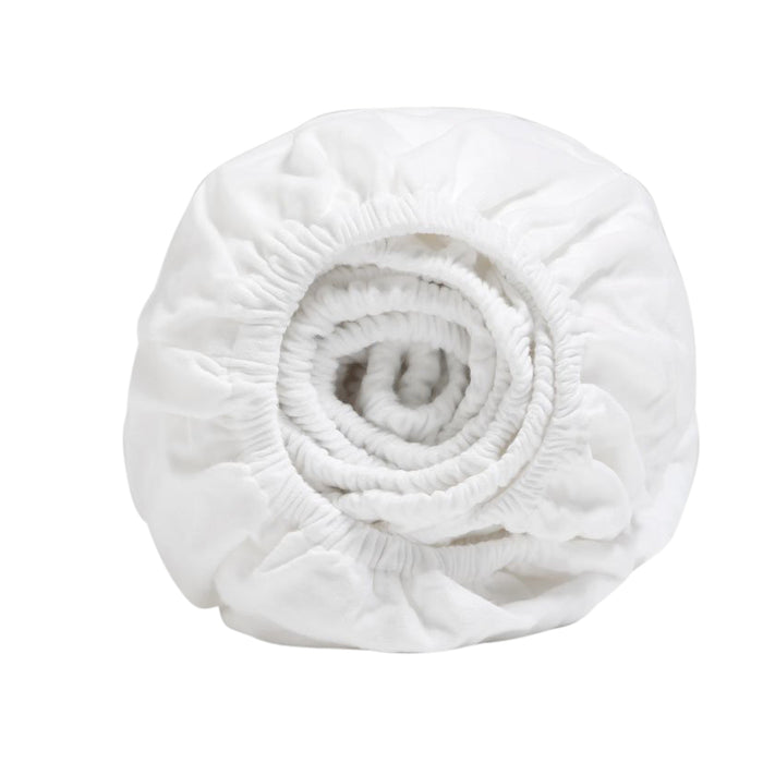 Yumeko hoeslaken velvet flanel pure white 180x220x30