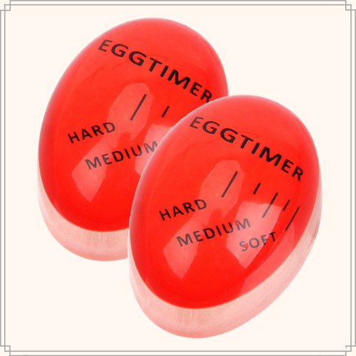 OTIX Eierwekker Set van 2 Egg timer Makkelijk eieren koken Rood 6x4...