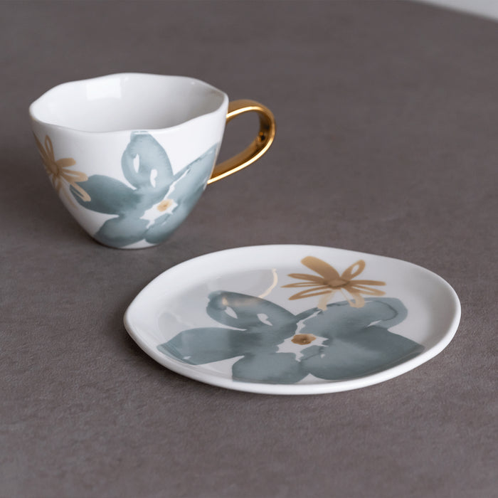 Urban Nature Culture Good Morning Cappuccino / Theekop - Floral - 4 st.