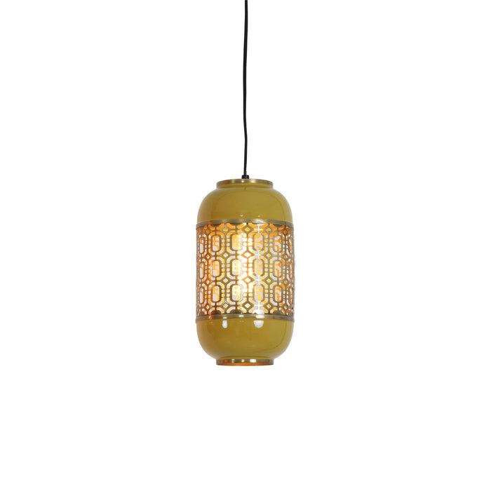 Light & Living Hanglamp Rohut - Geel - Ø17cm