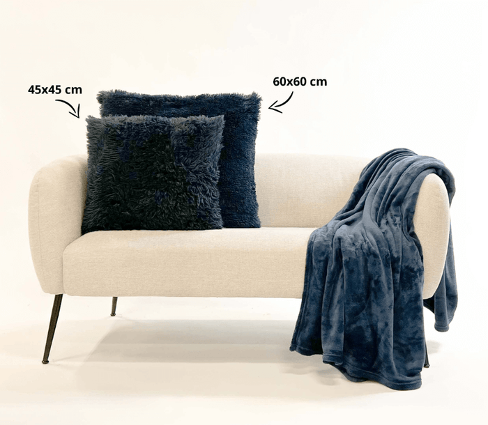 Dutch Decor sierkussen Fluffy - 45x45 cm Insignia Blue