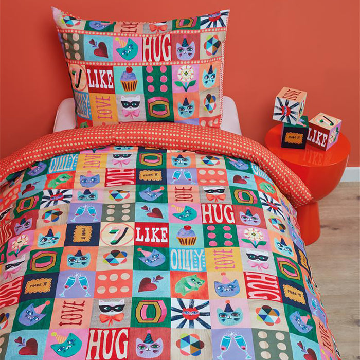 Oilily Party Blocks Dekbedovertrek 100 x 135 cm - Multi
