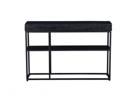 Giga Meubel - Sidetable Zwart Gerecycled Hout - 120x30x80 - Pure Black