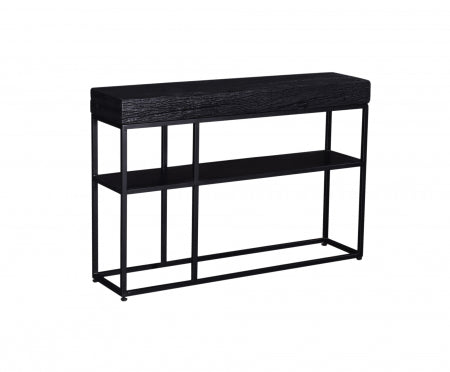 Giga Meubel - Sidetable Zwart Gerecycled Hout - 120x30x80 - Pure Black