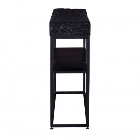 Giga Meubel - Sidetable Zwart Gerecycled Hout - 120x30x80 - Pure Black